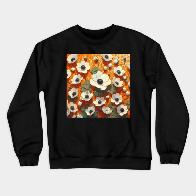 Anemone Flowers Crewneck Sweatshirt by Jenni Arts